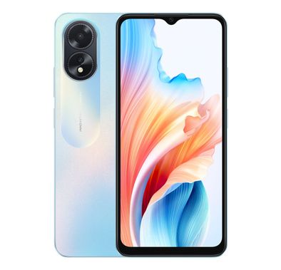 OPPO A18 Smartphone with 6.56-inch LCD Display, 4GB RAM, 128GB Capacity, 50MP + 2MP Camera Resolution, 5000mAh Battery, Fast-charge Capable, Type-C Charging, Dual SIM - Glowing Blue