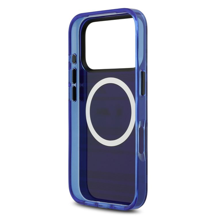 BMW MagSafe Transparent IML Case with Metal Buttons & Line Designs for iPhone 17 Pro Max, Sustainable Packaging, Easy Snap-On, Slim Profile, Drop Protection - Blue