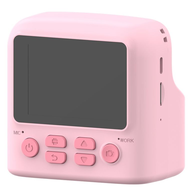 Porodo Lifestyle Kids 10000mAh Print Camera with 320 x 240 Screen Resolution, Type-C Charging Port, 2.4" Wide Screen, Built-in Games, 12MP Image Resolution, Built-in Fill Light - Pink