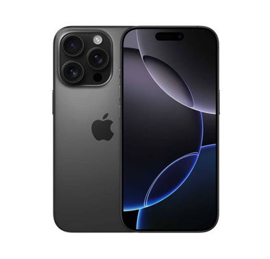 هاتف آبل آيفون 16 برو بسعة 128 جيجابايت، حجم الشاشة 6.3 بوصة، نوع موصل USB-C، وحدة معالجة مركزية بـ6 أنوية، ووحدة معالجة رسومية بـ6 أنوية، تقنية شبكة 5G، مقاوم للطرطشة والماء والغبار، نسخة الشرق الأوسط - تيتانيوم أسود.