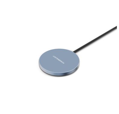 Powerology Elero Magnetic Wireless Charger with Qi2 Standard, 15W Max Phone Output, 5W Max AirPods Output, 1.2m Cable Length, Aluminum Alloy Material, Universal USB-C Connection, Ultra-Thin Design, Stable & Fast Charging - Gray