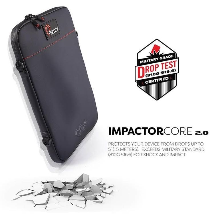 Phoozy Thermal Laptop/Tablet Case Capsule, Prevents Overheating & Freezing, Floating Case Bag, Adjustable Shoulder Strap with Laptop / Tablet (13") Black