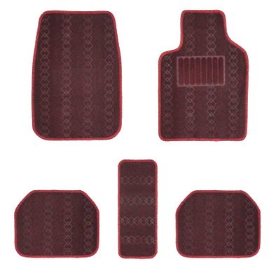RoadPower Universal Car Floor Mats Patterned - Maroon