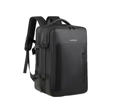Porodo Vacuum Carry-On Backpack, Polyester Material, Zipper Closure, Splash Resistance, Spacious Storage Design - Black