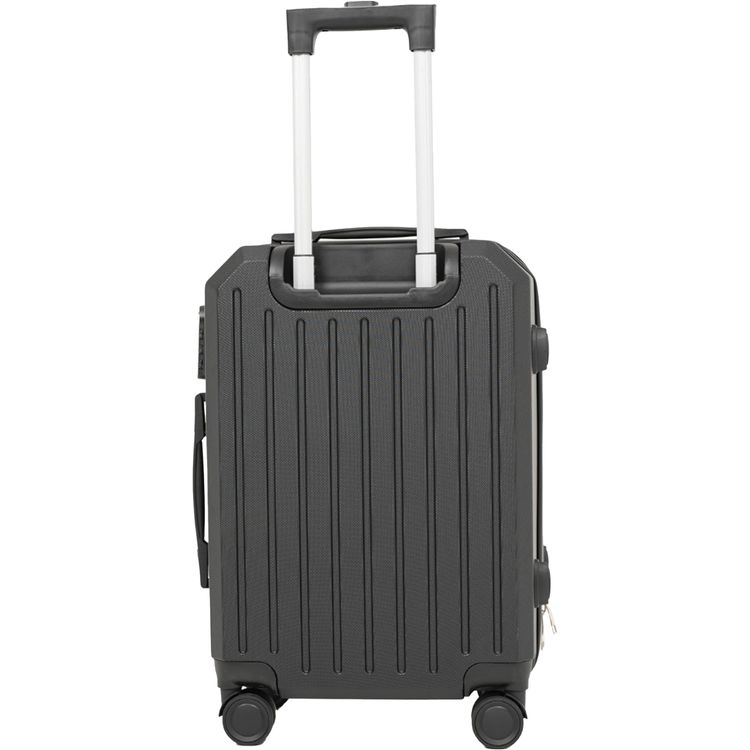 Levelo ABS Set of 3 Travel Luggage with Combination Lock, Hypoallergenic Interior Comfort, Impact-Resistant Corners, Integrated Weighing Scale, Iron Trolley, 20", 24" & 28" Luggage Sizes - Black