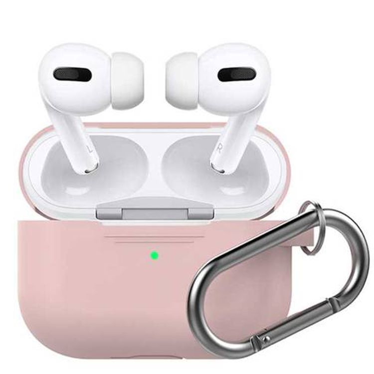 AhaStyle Full Cover Silicone Keychain Case for Airpods Pro - Pink