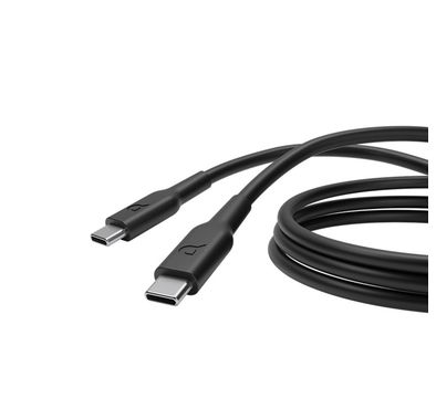Powerology Type-C to Type-C PD Cable, Fast Data Sync & Charging, Fire Resistant TPE Material, Super Durable, 2m in Length, Overheat & Overcurrent Protection - Black