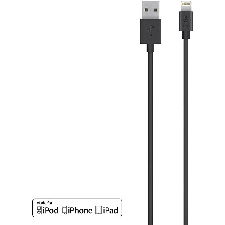 Belkin Mixit USB-A to Lightning Cable Mfi Certified iPhone Charging Cable - Black