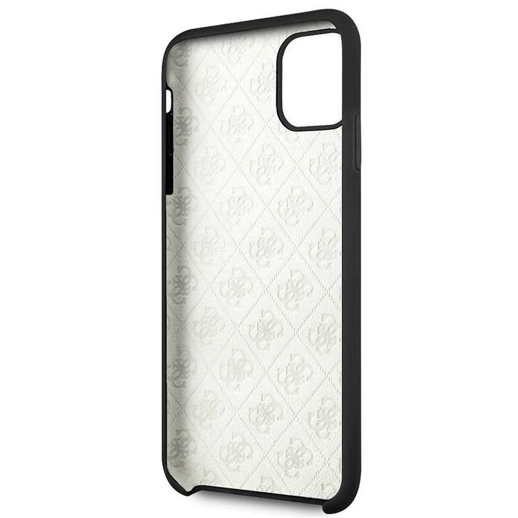 CG MOBILE Guess 4G Tone Logo Silicone Phone Case Compatible for iPhone 11 Pro (5.8") Anti-Scratch Mobile Case Officially Licensed - Black