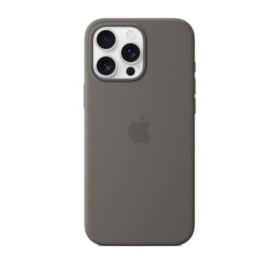 Apple Silicone Case with MagSafe For iPhone 16 Pro, Built-in Magnets, Easy Snap-on - Stone Gray
