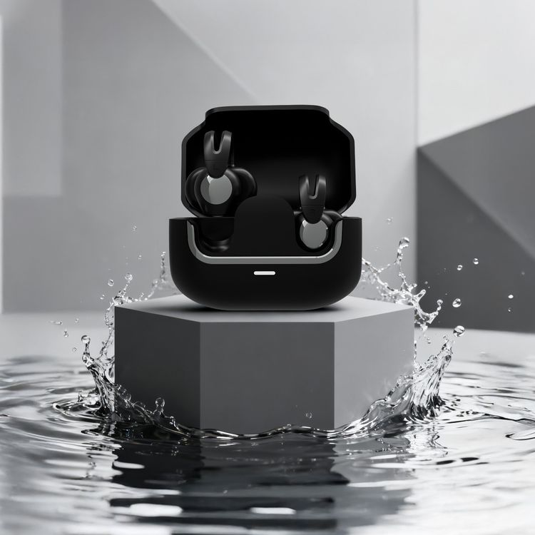  Green Lion GR-22 Clip-On Earbuds with Voice Assistant, IPX4 Waterproof, Dual Mic Calls, USB-C Charging, 20 Hours Playtime with Case, v5.4 Bluetooth - Black