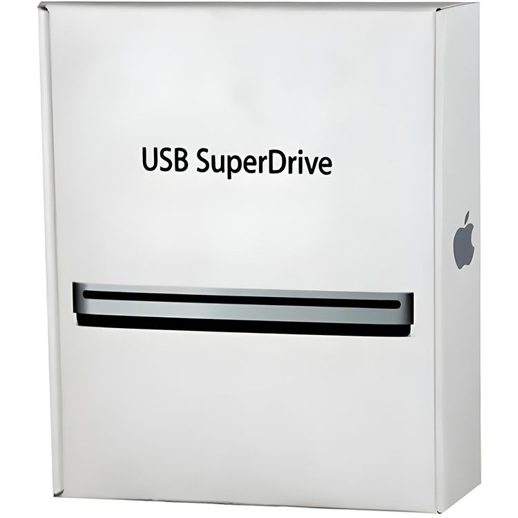 Apple USB SuperDrive with USB-A Connector, Supports CDs, DVDs & Dual-Layer DVDs, Compatible with MacBook Pro, MacBook Air, MacBook 12", iMac, Mac Mini, Mac Pro - Silver