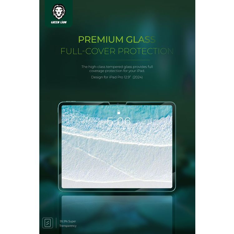 Green Lion iPad Screen Guard for iPad Pro 11", Oleophobic Coating, Precise Cutouts, Anti-Fingerprint, Anti-Scratch, Drop Protection - Clear