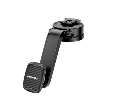 Porodo Suction Cup Car Mount Magnetic Windshield - Black