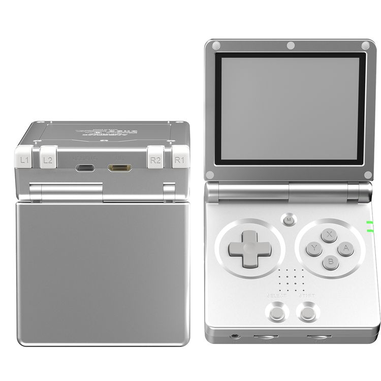 Green Lion GP Pro Fold Gaming Console with Dual-Core G31 MP2 GPU, Vibrating Motor, HDMI Output, Supports Up-to 512GB TF Card, 3.5 Inches IPS Screen, 640×480 Pixels Resolution, 3300mAh Battery, 8 Hours Working Time - Silver