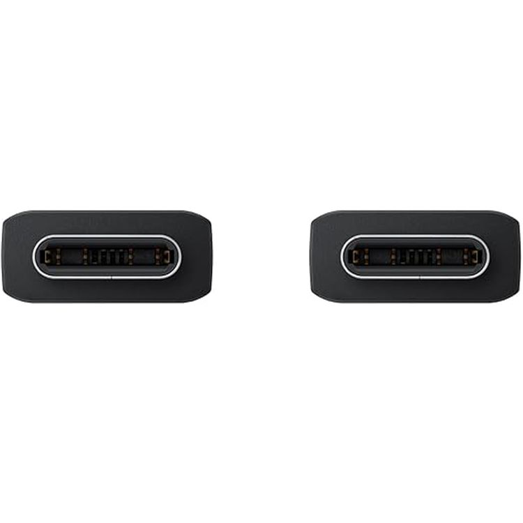 Samsung USB-C to USB-C, Super Fast Charging 2.0, Max 45W, Max 3A Current, Up to 480Mb/s Data Transfer Speed, 1.8m Cable Length - Black