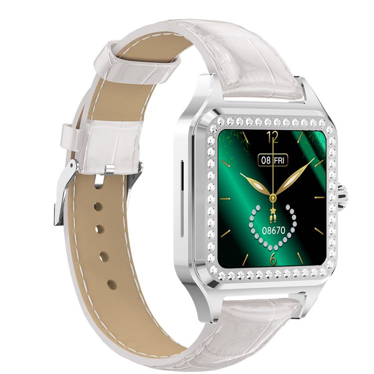 Green Lion Hilux Smart Watch with Extra Strap, 1.3" TFT IPS Display, 2-4 Days Working Time, 450nits Brightness, Sport Modes & Activity Tracking, Health Monitoring, 150mAh Battery, Bluetooth Version 5.4 - Silver