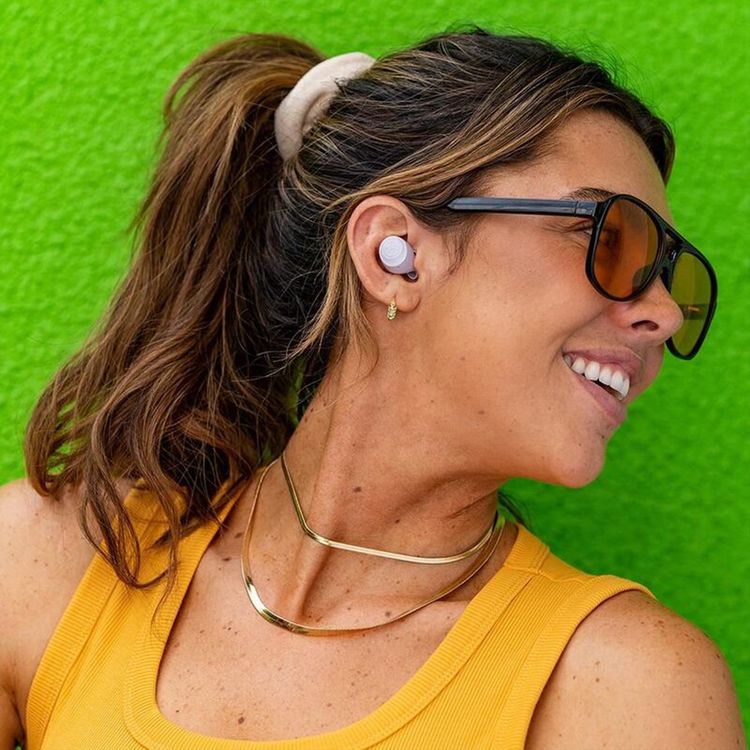 Jlab Go Air Pop True Wireless Earbuds, Touch Controls, Dual Connect, 60 Hours Standby, 2.2 Hours Earbuds Charging Time, 32 Hours Total Playtime, 8 Hours in Each Earbud Battery Life, EQ3 Sound - Lilac Purple