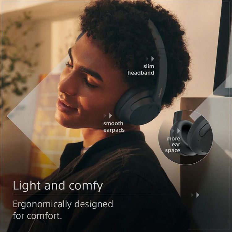 Sony WH-CH720N Noise Cancelling Headphones with Voice Assistant, Crystal Clear Sound, Easy Operation, Ambient Noise Suppression, 35 Hours Battery Life - White 