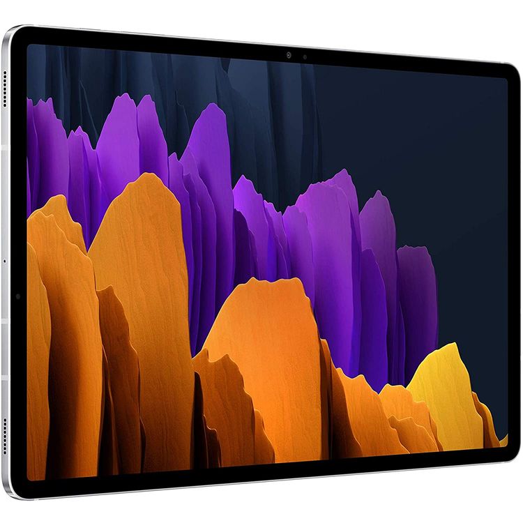 Samsung Galaxy Tab S7+ with S Pen SM-T970 12.4" inch Display 6GB RAM / 256GB ROM, 10090 mAh Long-Lasting Battery, Qualcomm Snapdragon 865 5G+ Processor 45W Fast Charging, 8MP Front & 13MP Rear Camera, Tablet with Fingerprint Sensor -  Silver
