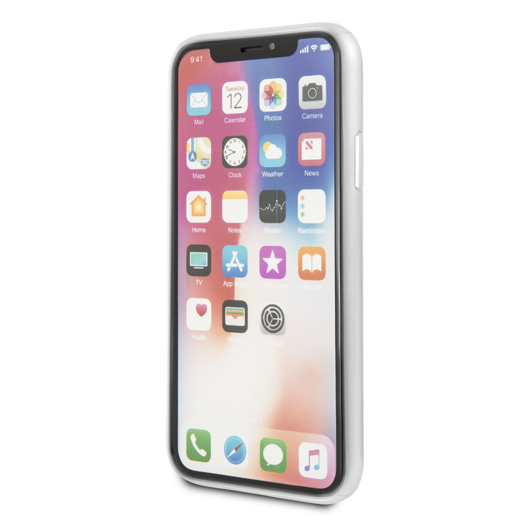 CG Mobile Ferrari Heritage Real Carbon Hard Case for iPhone X - Silver