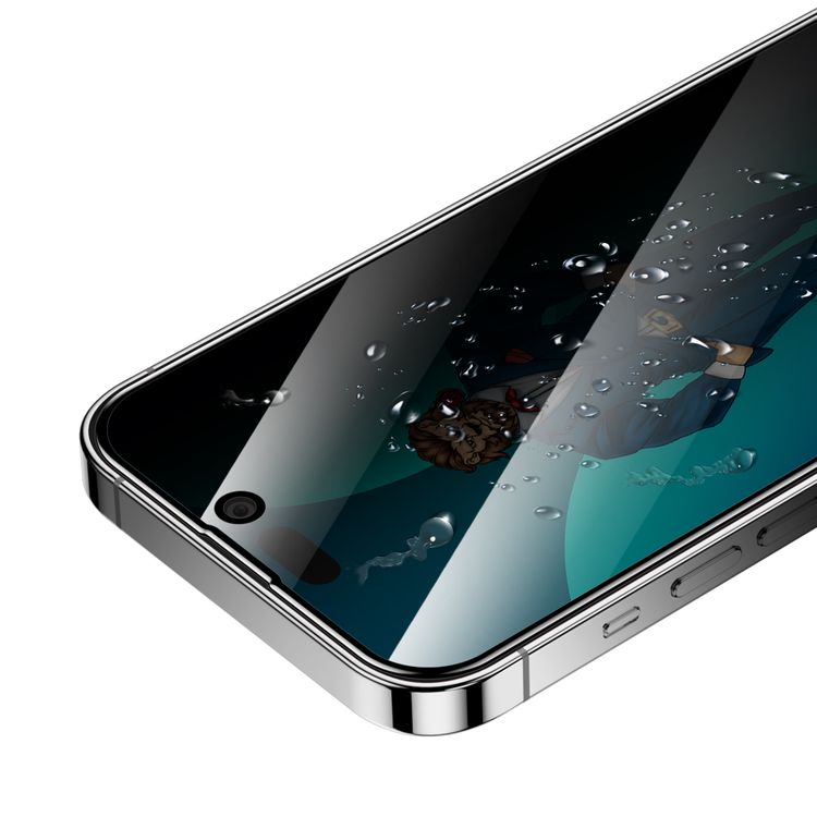 Green Lion 3D Privacy Scratch Free Round Edge Glass Screen Protector for iPhone 14 Pro