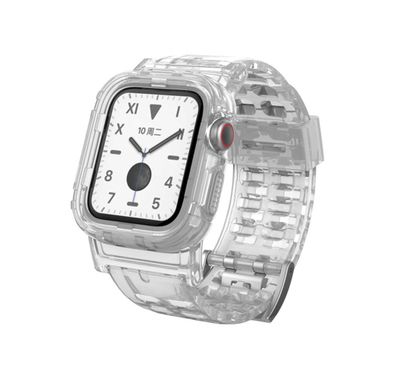 AhaStyle TPU Watch Band Compatible for Apple Watch 38/40mm, Comfortable and Durable to Wear, Coolest Design, Easy Access to All Ports & Button, Adjustable Strap, Replacement Wrist Band Strap - Transparent