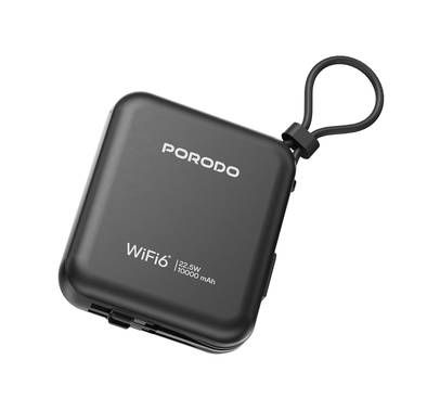 Porodo Portable 4G LTE WiFi Router,10000mAh Battery Capac...