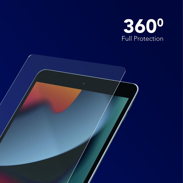 LEVELO Laminated Crystal Clear Tempered Glass Screen Protector Compatible for iPad 9th/8th/7th Gen 10.2" (2021 & 2020) Sensitive Touch, Anti-Scratch, Shock Absorption Protector - Clear
