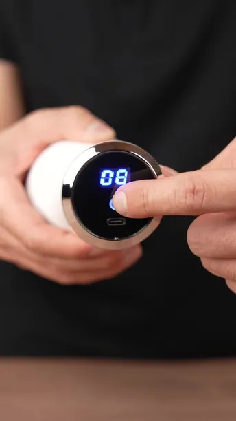 Buy Porodo Lifestyle Handheld Hot-Stone Massager in UAE | 1800mAh - White Color | (PD-LSAMRC-WH)