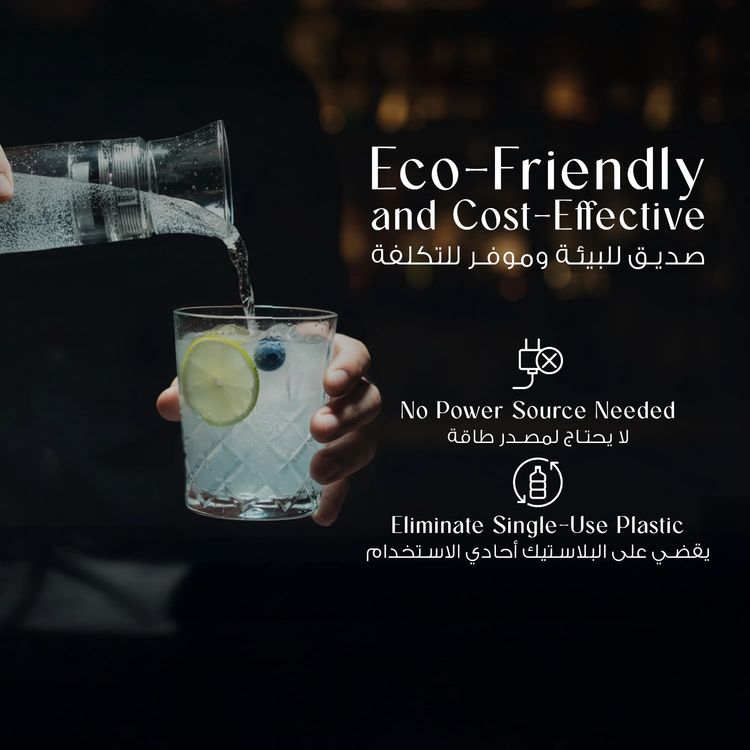 LePresso Carbonator Instant Sparkling Water with Efficient Carbonator, Pressure Release Safety Valves, Stand-Alone Operation, Gas Fills From Bottom, Portable & Compact, Patented & Durable Design - Black