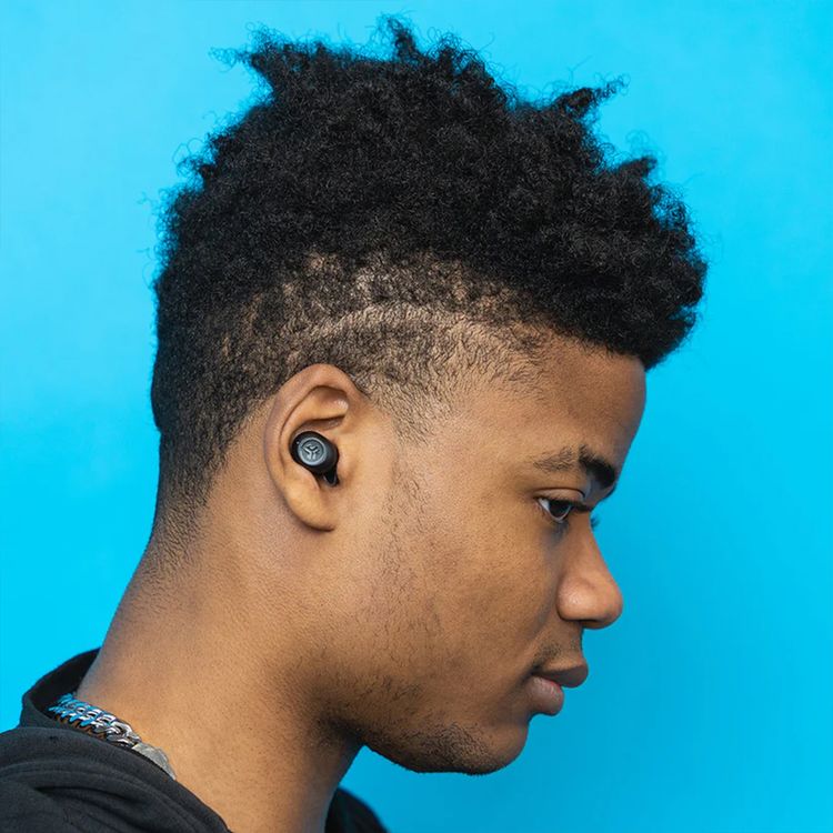 JLab JBuds Mini True Wireless Earbuds, Noise-Canceling, Quick Charge, Splashproof, 15 Minutes of Fast Charging Time, 20 Hours Total Playtime - Black