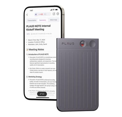 PLAUD Note AI Voice Recorder,64 GB Storage, 2h Charging Time, 10m Effective Recording Range, 400mAh Battery - Black