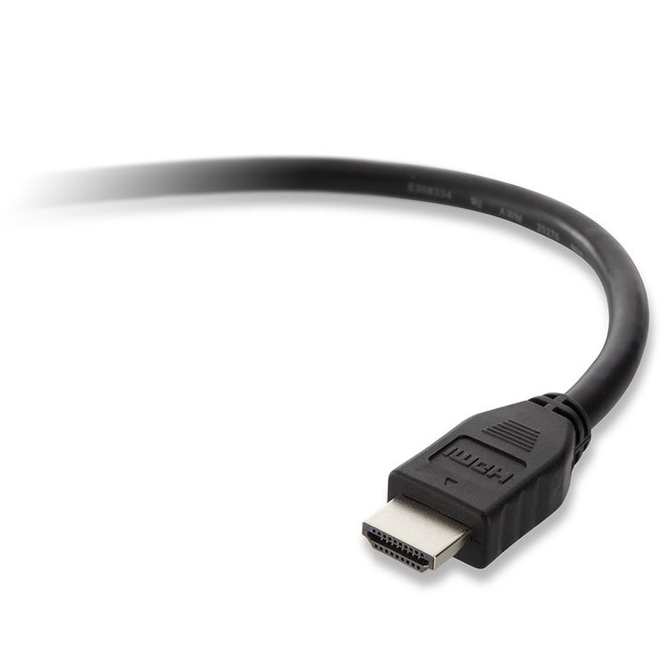 Belkin Slim Lightweight High Speed HDMI 5M Cable with Ethernet, Soft Pliable Cord Design, Tangle-free, Nickel-plated - Black