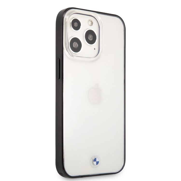 CG MOBILE BMW PC/TPU Transparent Hard Case with Edges Compatible for iPhone 13 Pro (6.1") Easy Access to All Ports, Anti-Scratch - Black