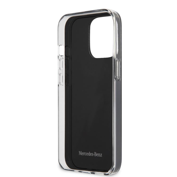 CG MOBILE Mercedes Benz PC/TPU Case with Black Stars Pattern Compatible for iPhone 13 Pro (6.1") Anti-Scratch, Easy Access to All Ports, Drop Protection & Shock Absorption