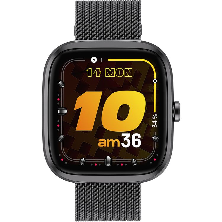 Porodo Skwer Smart Watch with 1.72" HD Screen Size, 230mAh Battery Capacity, 5 Days Working Time, 30 Days Standby Time, 2 Hours Charging Time, Smart Connectivity, Sleep Analysis, Camera Shutter, Smart Notifications, iOS 10 Above & Android 10.0 Above Compatibility - Black