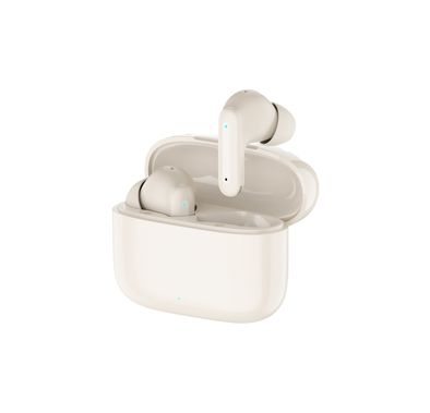 Green Lion Brooklyn True Wireless Earbuds with Voice Assistant, 4 Hours Playtime, Built-in Microphone, HiFi Sound, Touch Control, Dual-Mic - Beige