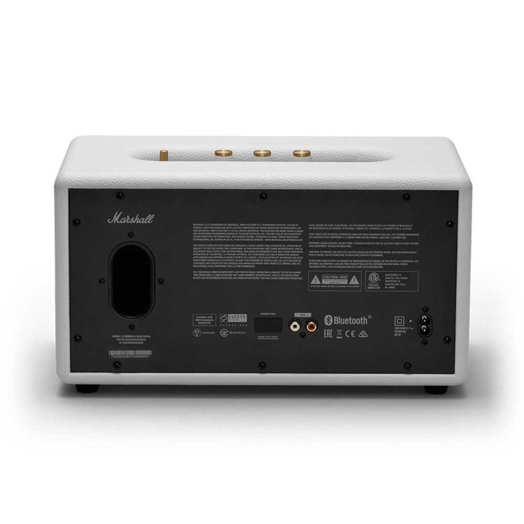 Marshall Stanmore II Bluetooth Wireless Sound Stereo Speaker, Multi-host Functionality, Wired & Wireless Connectivity, 10m Bluetooth Range, Iconic Marshall Design, Marshall Signature Sound - White