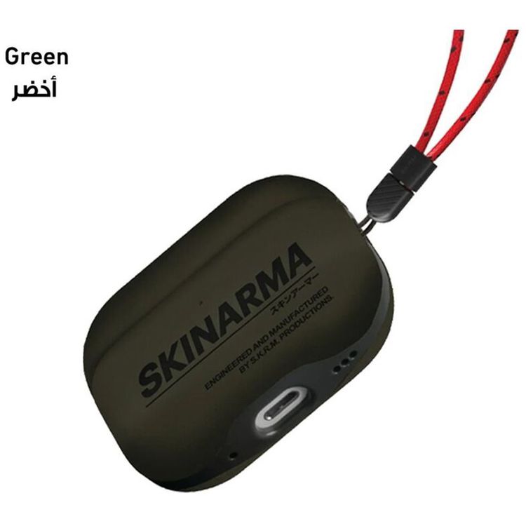 Skinarma Spunk Case for AirPods Pro (2ND Gen) with Wrist Strap, 360º  Impact and Scratch Protection, Wireless Charging - Green 