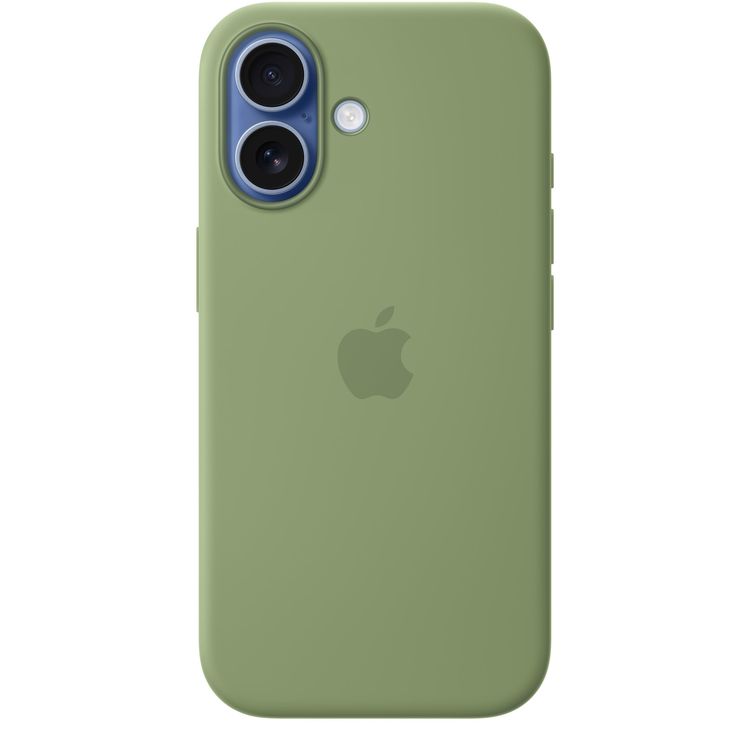 Apple iPhone 17 Silicone Case with MagSafe, Anti-Scratch, Drop Protection, Soft Microfiber Lining, Built-in Powerful Magnets - Light Moss
