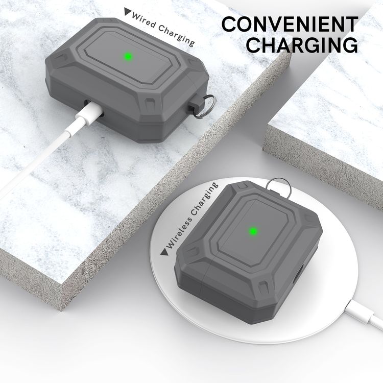 AhaStyle Premium Silicone Rugged Design Case with Anti-Lost Carabiner Compatible for AirPods Pro, Scratch Resistant, Shock Absorption & Dustproof