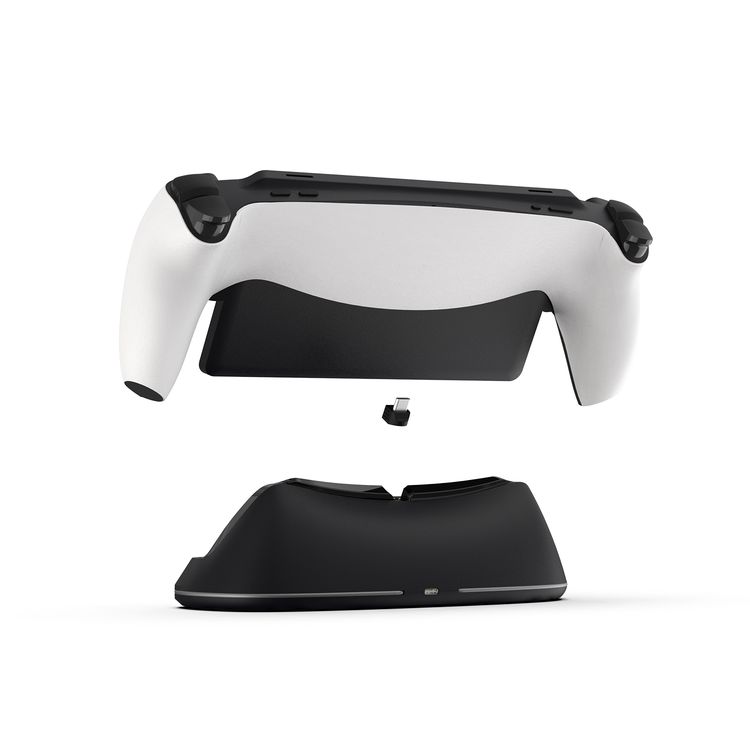 Porodo Gaming PlayStation Portal Charging Dock with RGB Lights, Type-C Connector, 3.5 Hours Charging Time, Built-in Safeguards, Anti-Slip Base, Magnetic Charging - Black