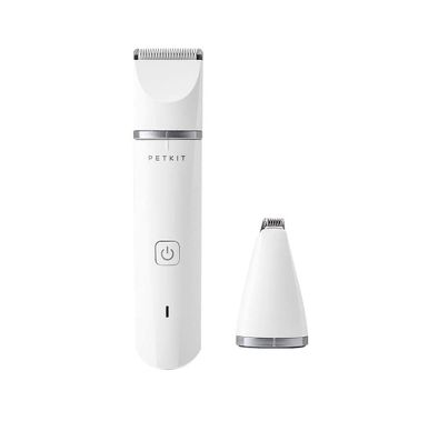 PETKIT 2 in 1 Dogs Cats Trimmer Clippers with Two Blades, Low Noise, Waterproof, Rechargeable Cordless Electric Pets Hair Shavers Clippers for Dogs and Cats - White