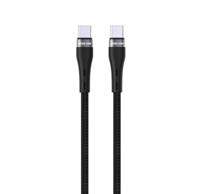 كابل جرين ليون يو إس بي-سي إلى يو إس بي-سي مضفر بطول 2 متر، سهل الاستخدام وخالي من التشابك، ذو توافق واسع، للشحن والمزامنة، آمن ومضمون، سرعة نقل بيانات تصل إلى 480 ميجابت في الثانية، عمر افتراضي يصل إلى 10000 انحناء، مصنوع من غلاف الألمنيوم - أسود.