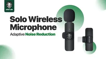 Green Lion Solo Wireless Microphone in UAE | 60mAh,  5-6h, Adaptive Noise Reduction - Black | (GNSOLOWMICBK)