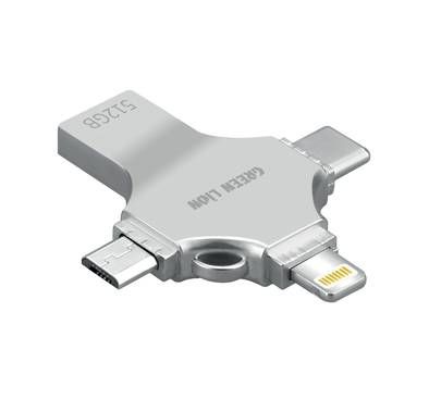 Green Lion 4-in-1 USB Flash Drive 512GB with High Speed D...