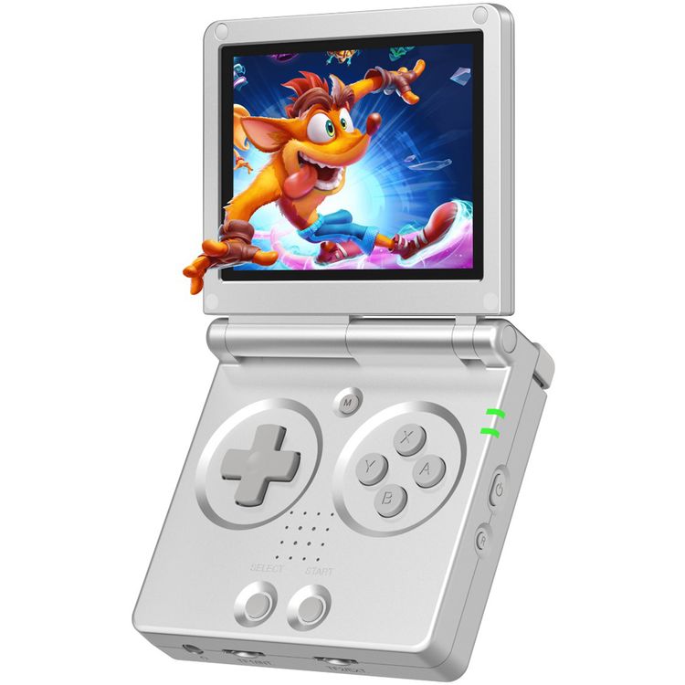 Green Lion GP Pro Fold Gaming Console with Dual-Core G31 MP2 GPU, Vibrating Motor, HDMI Output, Supports Up-to 512GB TF Card, 3.5 Inches IPS Screen, 640×480 Pixels Resolution, 3300mAh Battery, 8 Hours Working Time - Silver