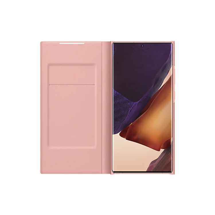Samsung Galaxy Note20/Note 205G LED View Cover, Comfortable One-Handed Control, Expanded LED Display, Smart Display gives information at  Glance like battery level - Bronze