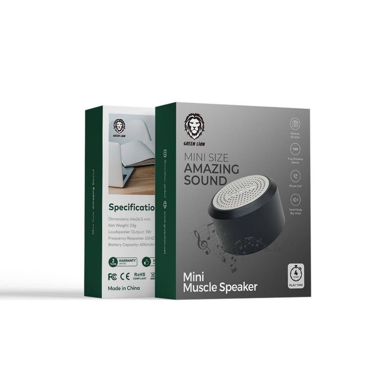 Green Lion Mini Muscle Speaker - Black